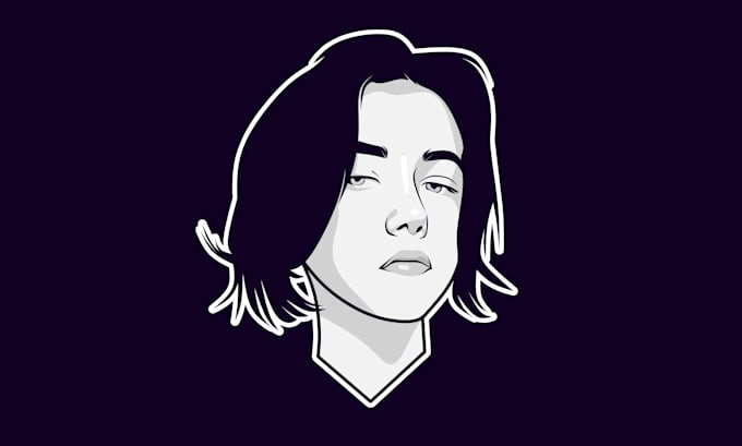 design minimalist flat line vector avatar for you
