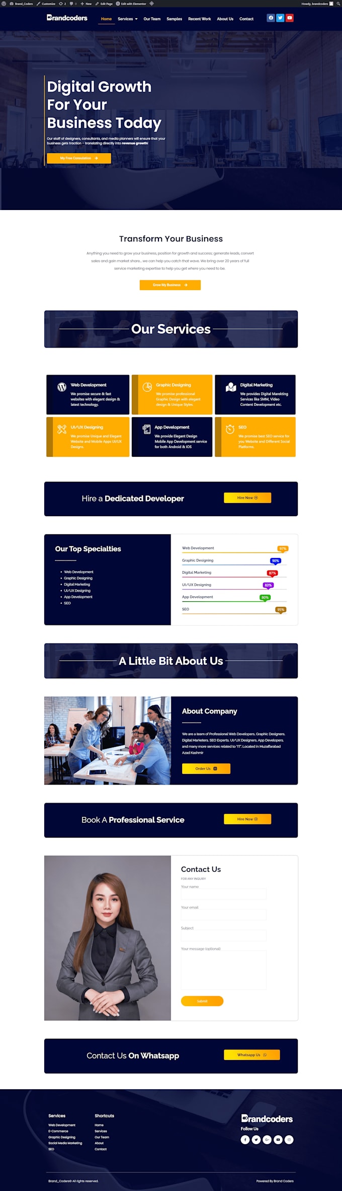 be your wordpress, graphics, shopify designer and developer