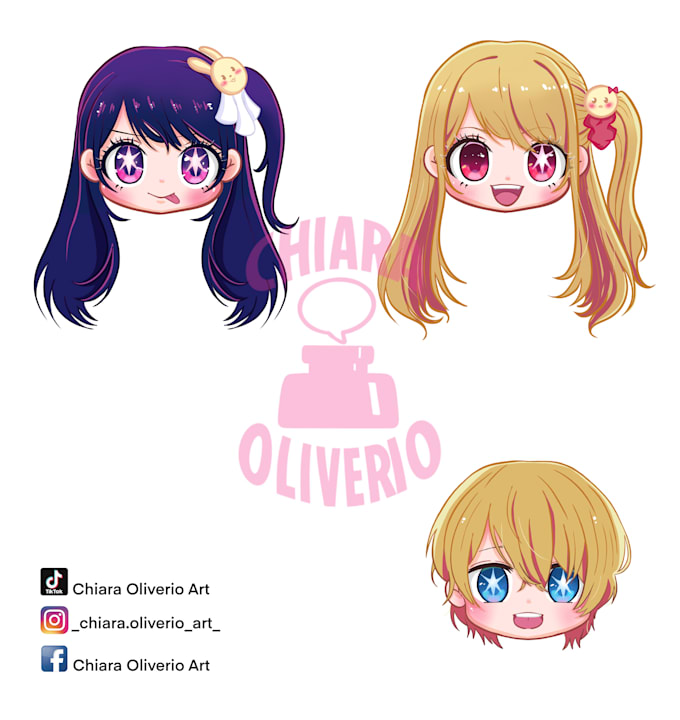 drawing kawaii chibi portrait and character