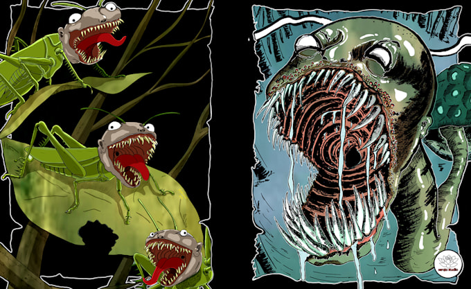 draw monster and horror etc