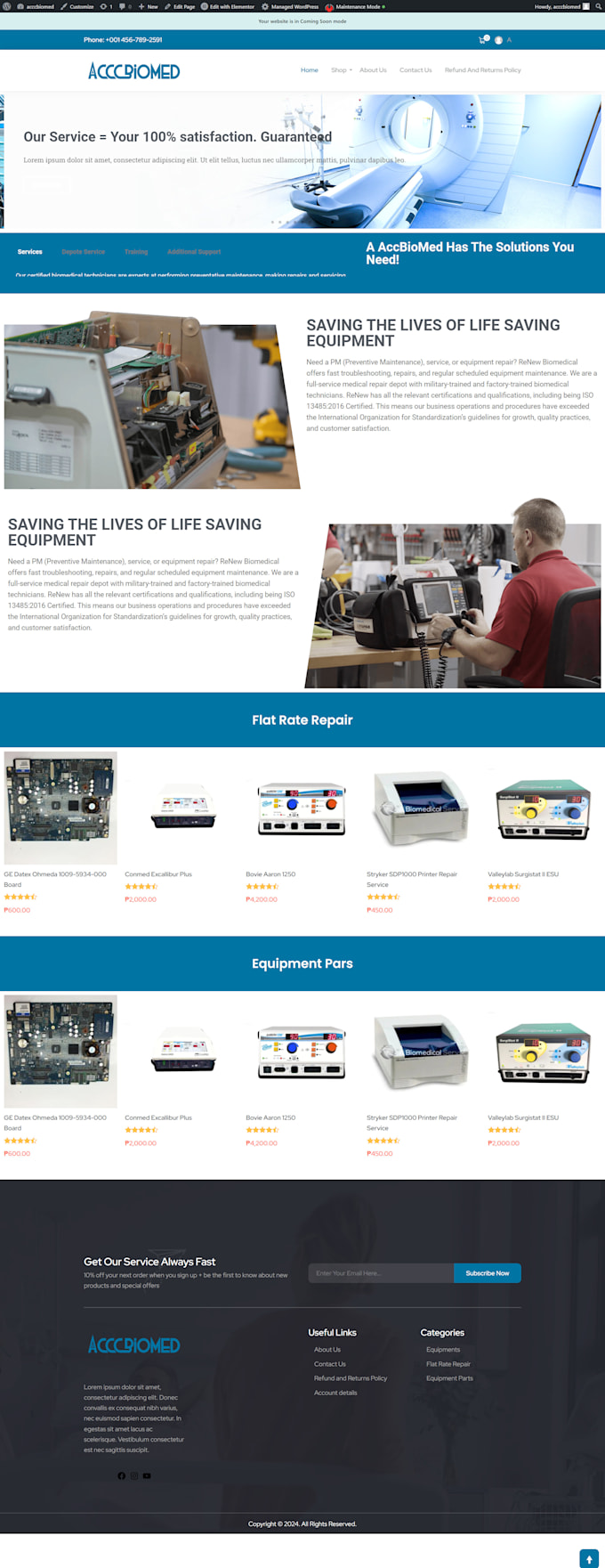 create a professional wordpress website for your brand