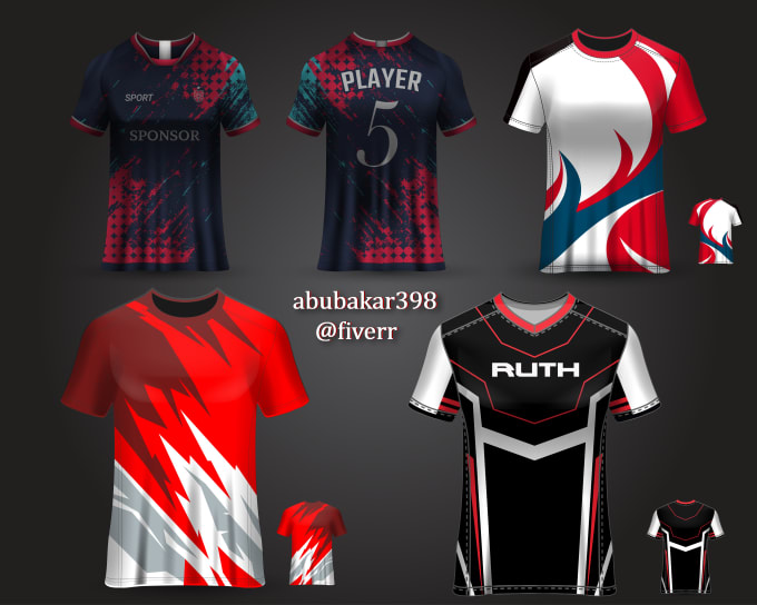 Design a custom jersey, tshirt, hoodie or full sublimation by