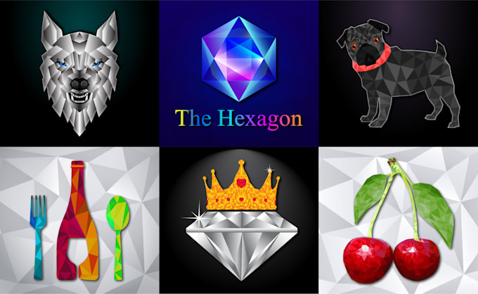 do 3d low polygonal geometric origami logo design in 12 hrs