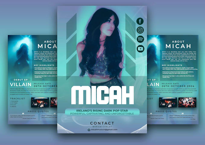 design epk, media kit, press kit, speaker kit, one sheet