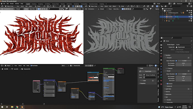 create custom 3d typography for any bussiness, services