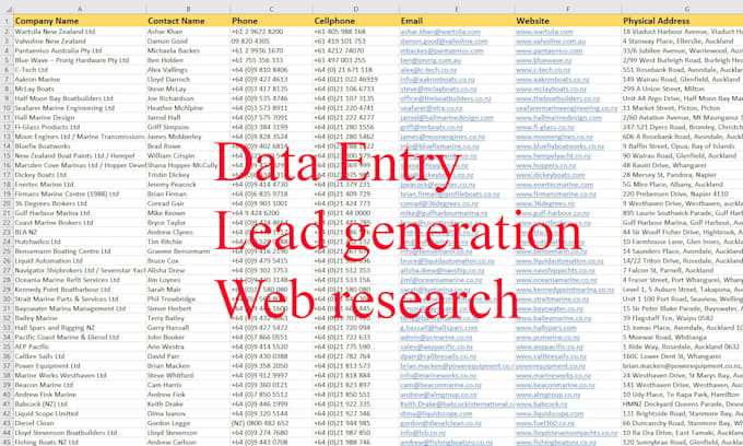 do excel data entry, copy paste, find email lists, web research, VA jobs in 24h