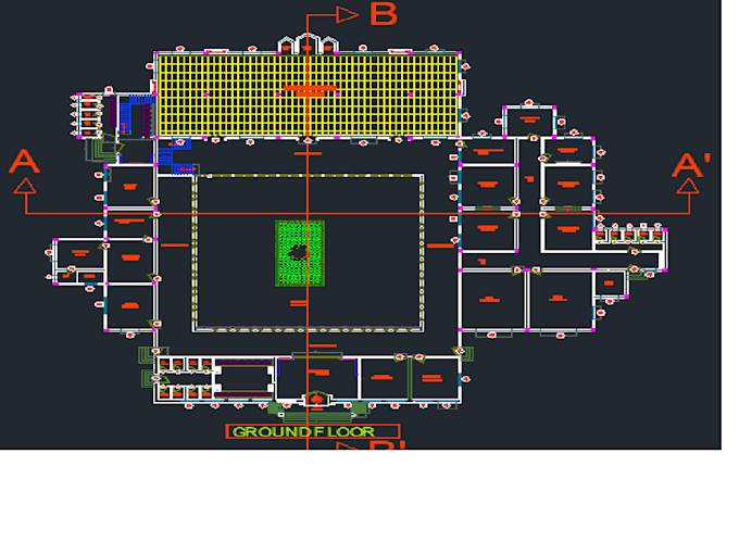 design 2d architectural floor plans of building in autocad
