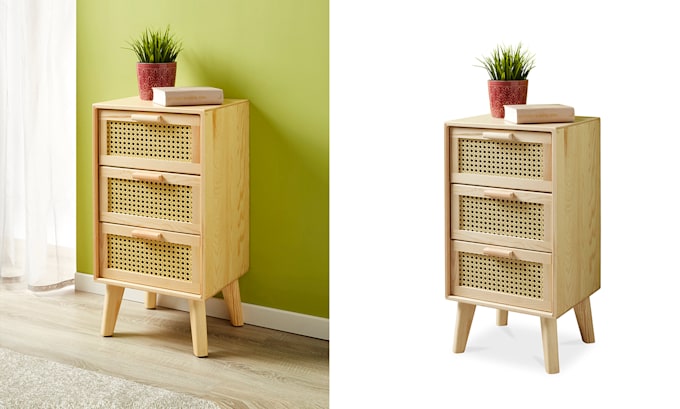 do ecommerce background removal, cutout, and shadow reflection