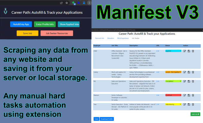 build chrome, firefox, opera, brave and edge extension with backend