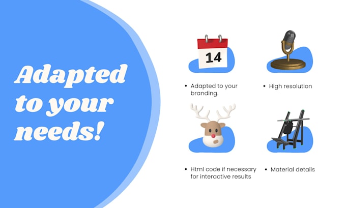 create 3d amazing illustrated icons for your website or app