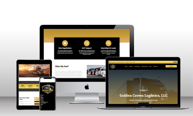 create logistics website, trucking, dispatch, freight broker, moving website