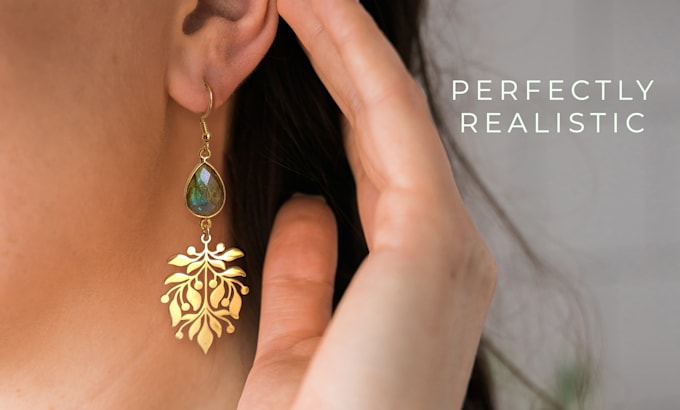 mockup earrings and jewellery on real models with photoshop