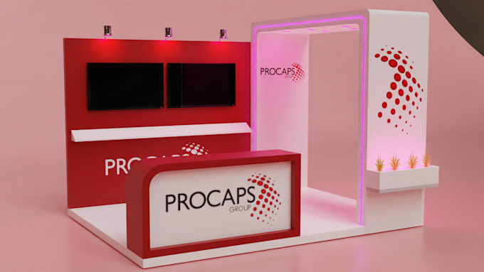 design and render a beautiful tradeshow booth for your event