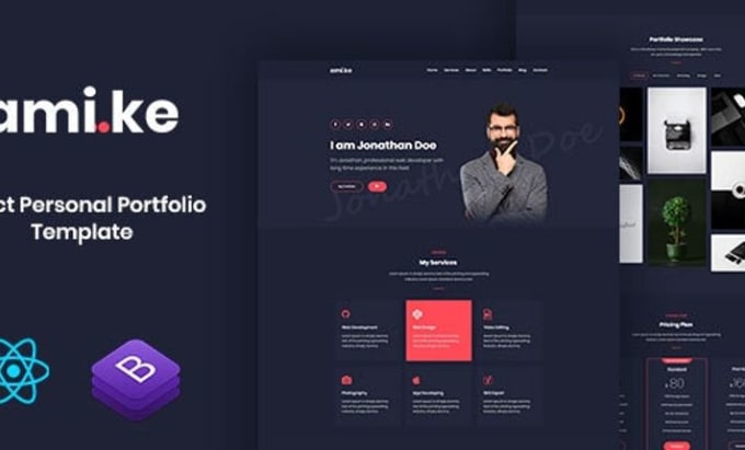Create portfolio using react js by Yasmeen_tayeh | Fiverr