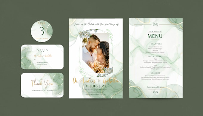 do wedding invitation suite save the date rsvp menu etc