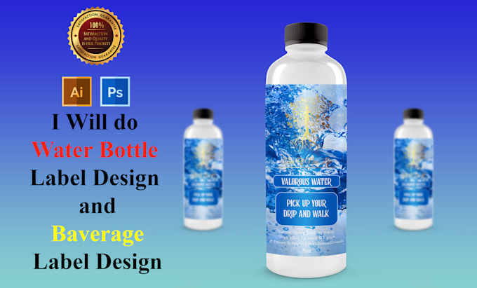 design water bottle label juice beverage bottle label design