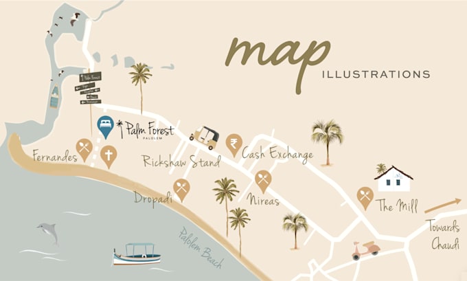 design a custom vector map illustration, unique to you