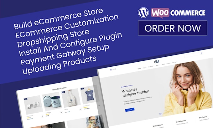 design ecommerce website shop using wordpress woocommerce