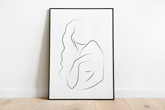 draw minimalist line art, single line art illustrations