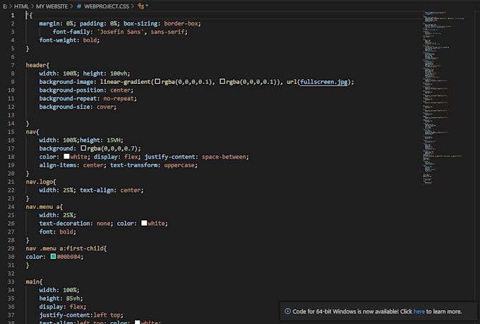 Do my work web design first page 1 day html and css coding by Designer ...