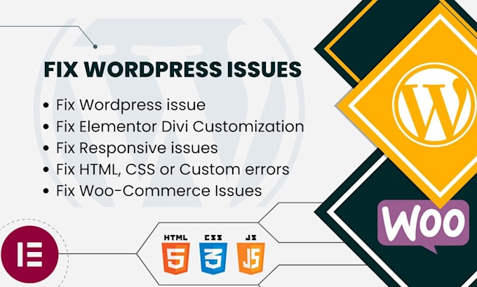 fix bugs elementor divi woo expert wordpress troubleshooter