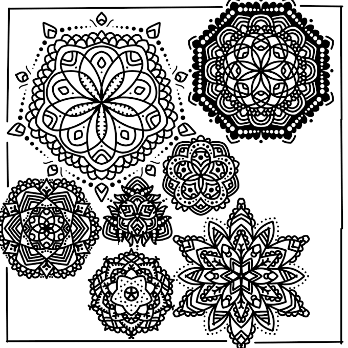 create your simple mandala art custom