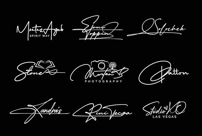create luxury handwritten signature logo