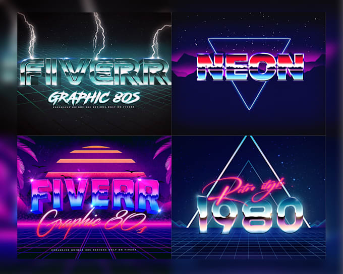 do synthwave 3d 80s logo in gold and metallic chrome effects