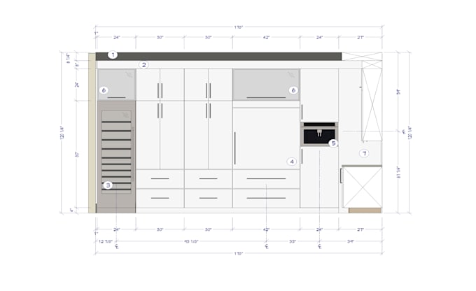 design 2d 3d layout and rendering kitchen professionally