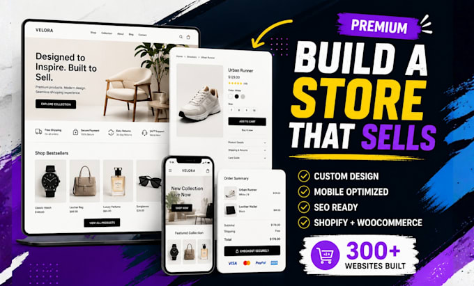 design clean ecommerce woocommerce website, online store, wordpress webshop