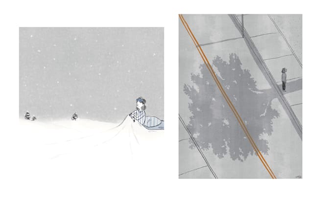 create a minimalist hand drawn illustration
