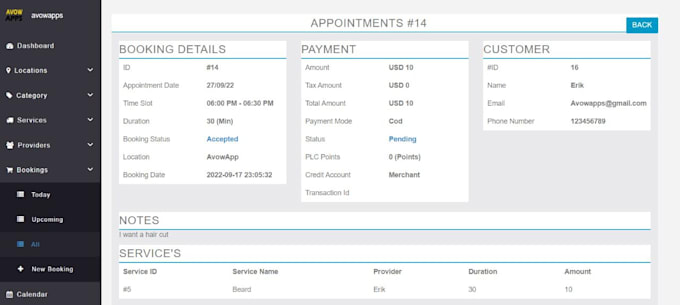 create barber, salon and spa booking appointments mobile app