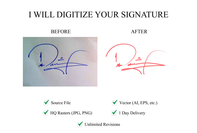 digitize your signature in vector format