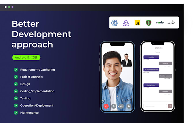 develop mobile app for android and ios app with react native