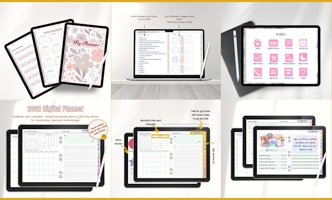 do digital hyperlinked planner, custom digital planner, etsy digital products