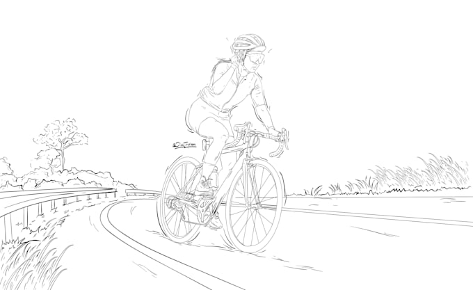 draw detailed black and white illustration