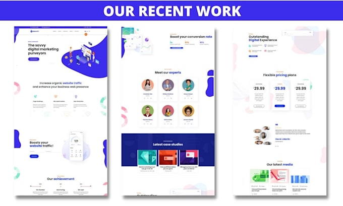 build a modern wordpress website by divi theme, divi builder