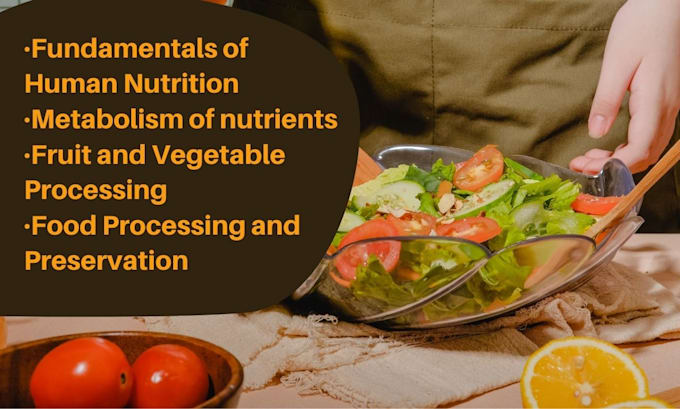 write articles on food sciences and nutrition