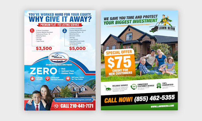 design creative business flyers and real estate flyer