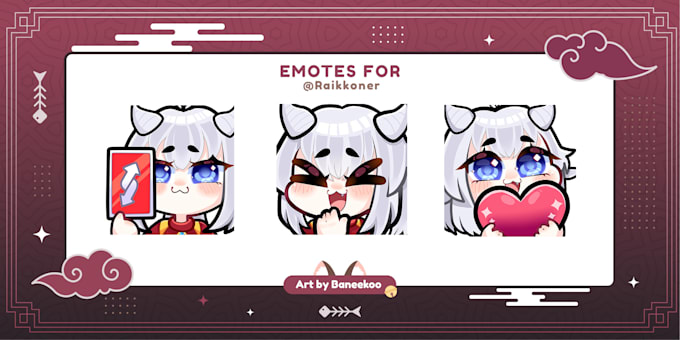 draw cute emotes and sub badges for twitch