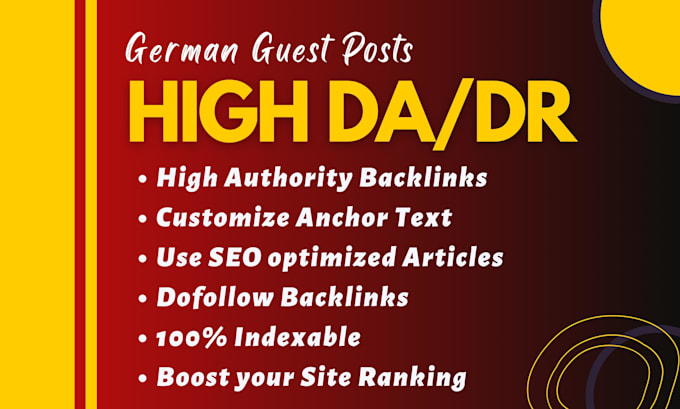 provide white hat seo service with high quality dofollow german backlinks