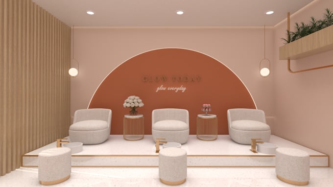 do interior design of your nail salon, hair salon, spa
