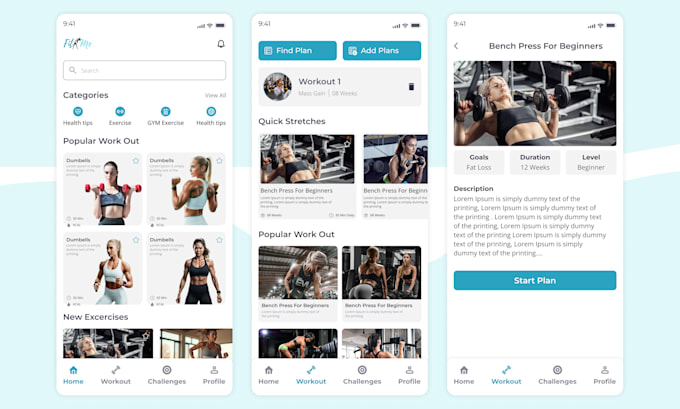 do clean and modern app, product ui ux design in figma
