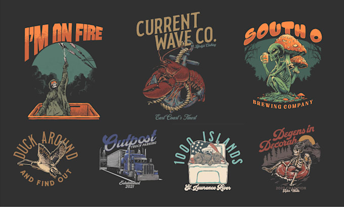 create hand drawn vintage illustration for your brand