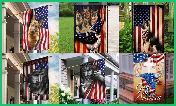 create amazing garden flag, house flag, custom printed flag designs