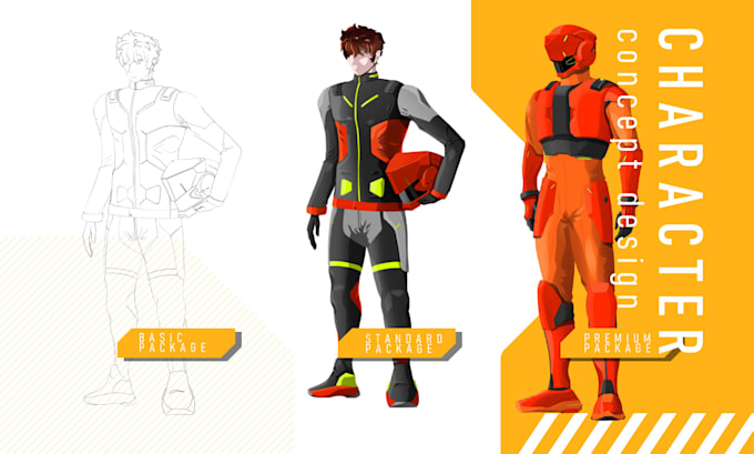 draw character concept design as your ideas
