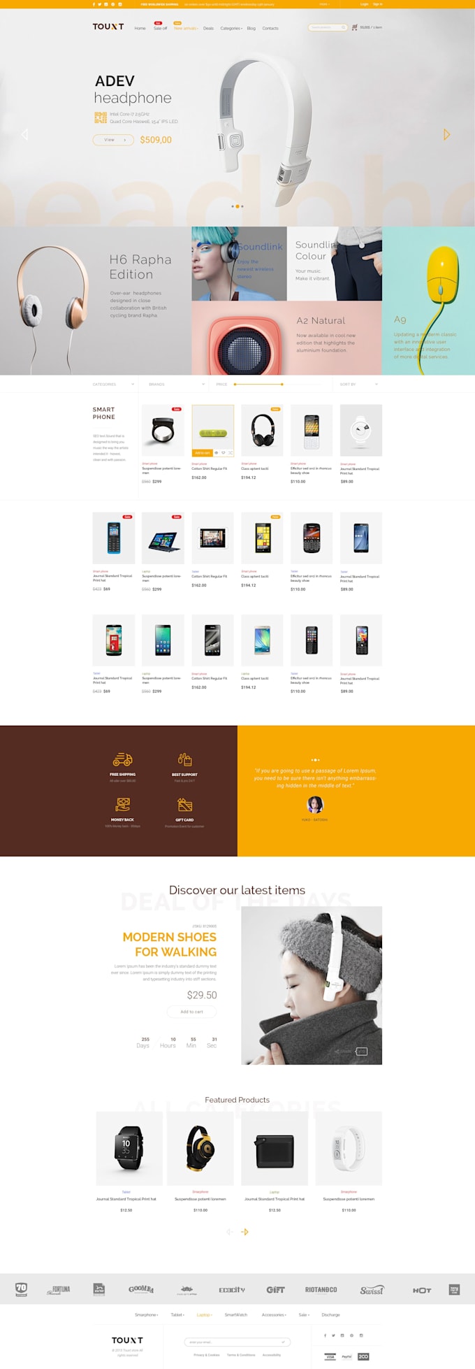 Create custom website html template using html css js by Malikraheel786 ...