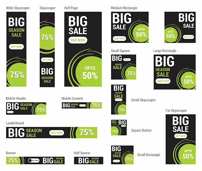 create html banner, animated banner, and google ads banner