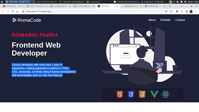 Create your static page with html css and javascript by Romariopv24 ...