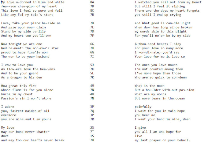 write lyrics or a poem